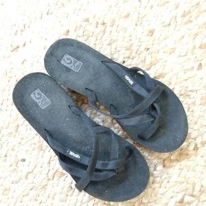 Black Teva Wedge Sandals